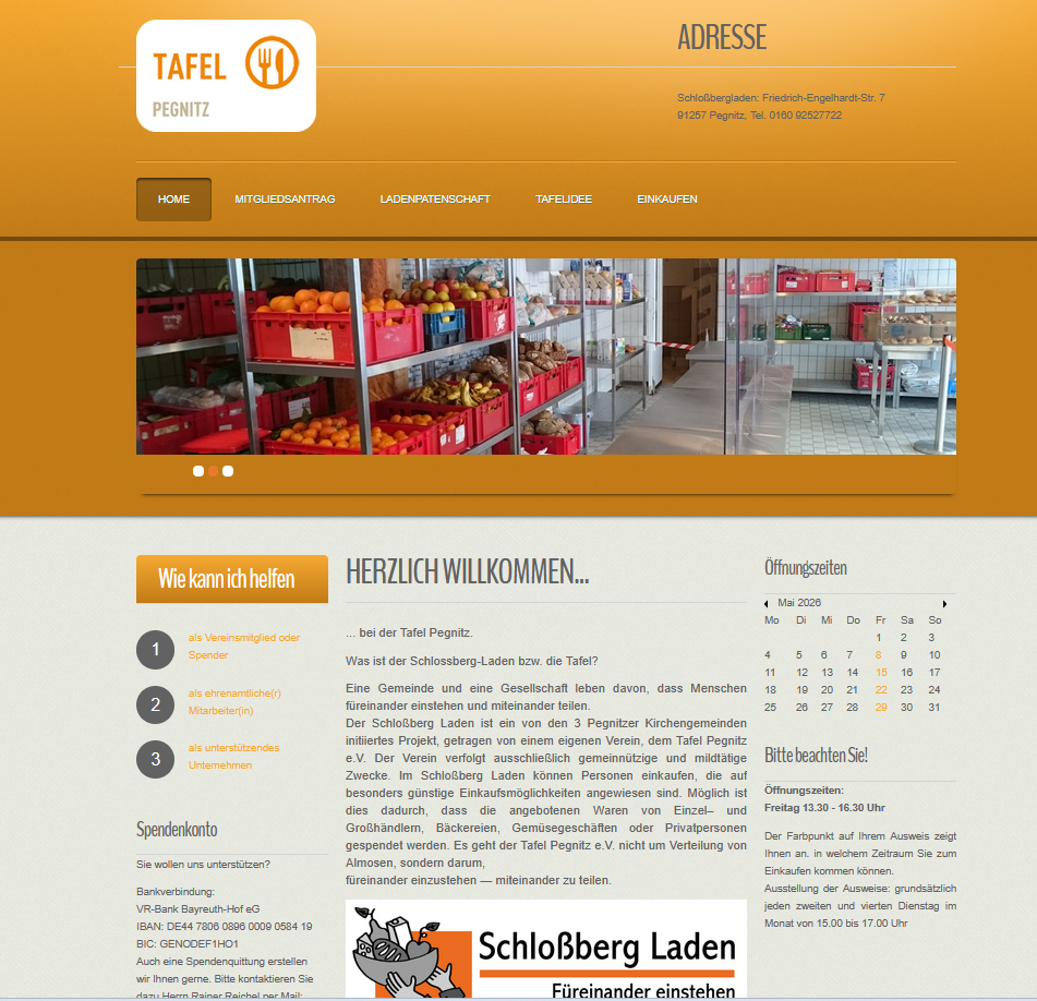 Tafel Pegnitz Website