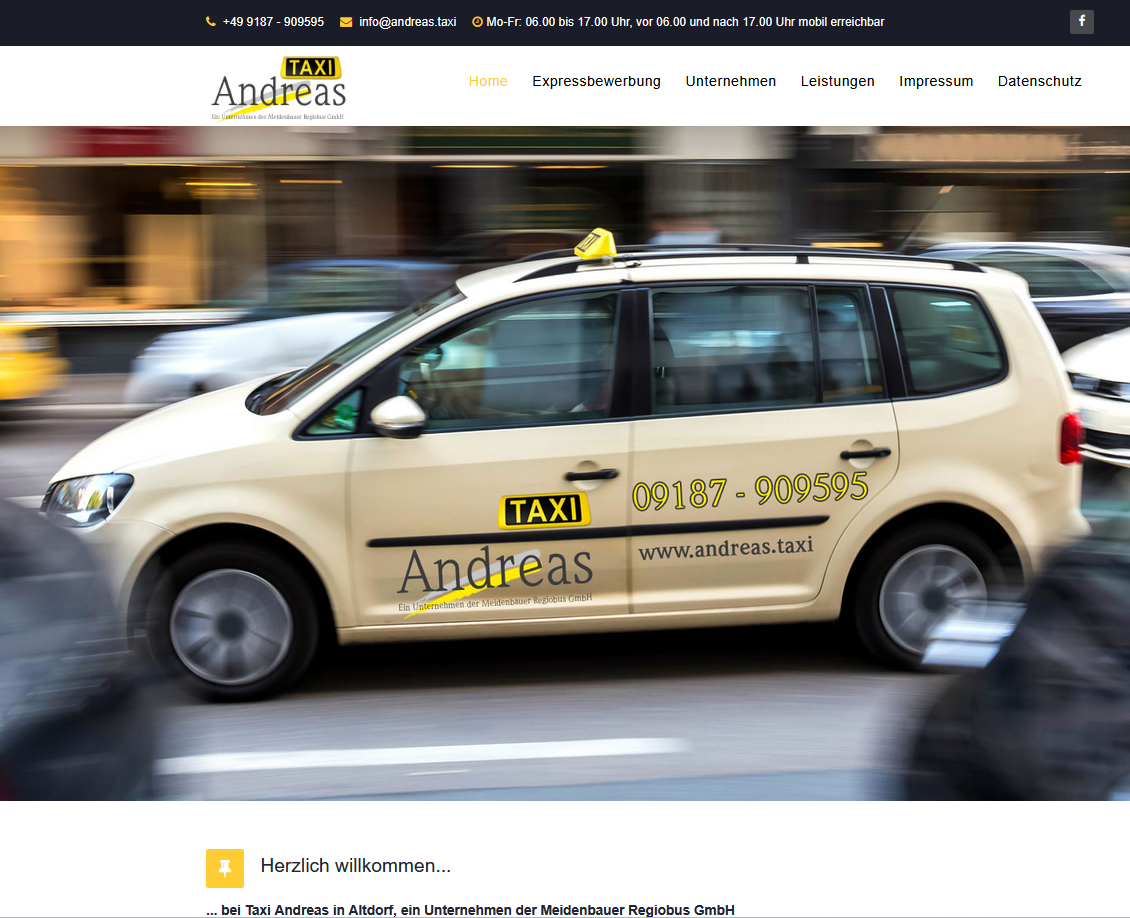 Taxi Andreas Website