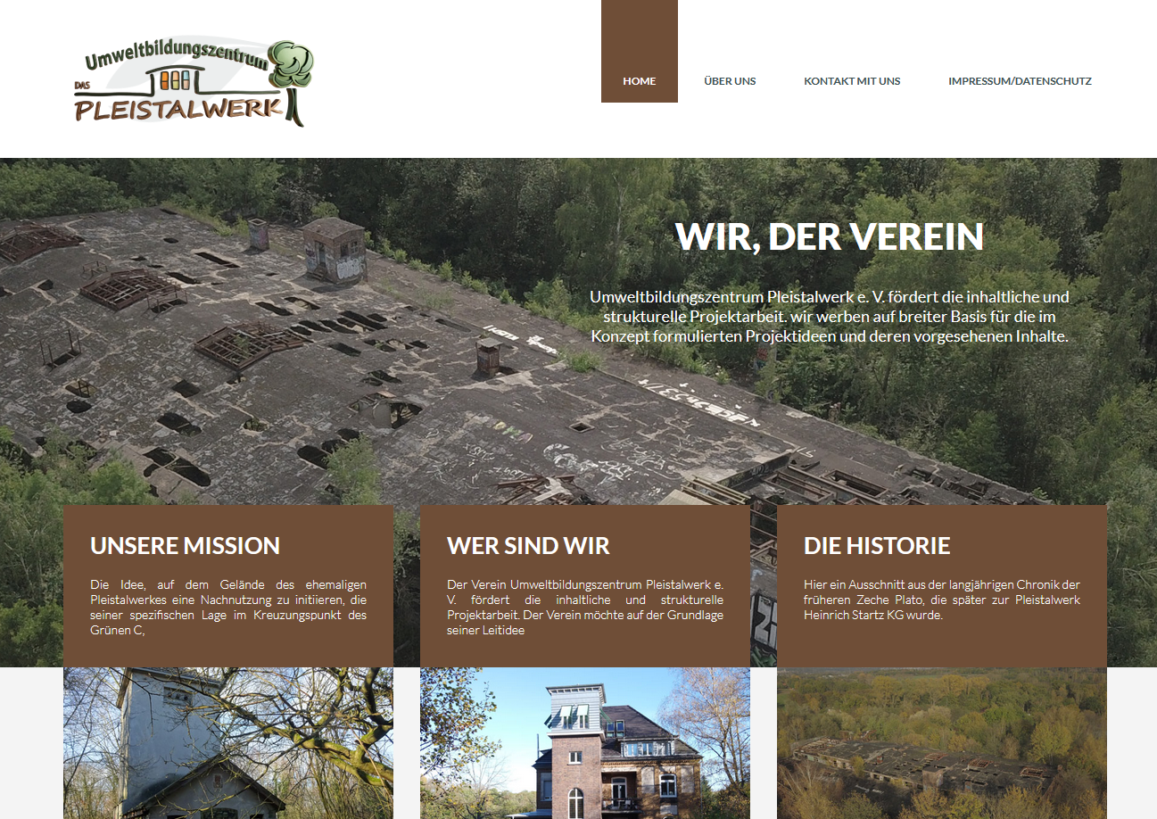 UBZ-Pleistalwerk Website